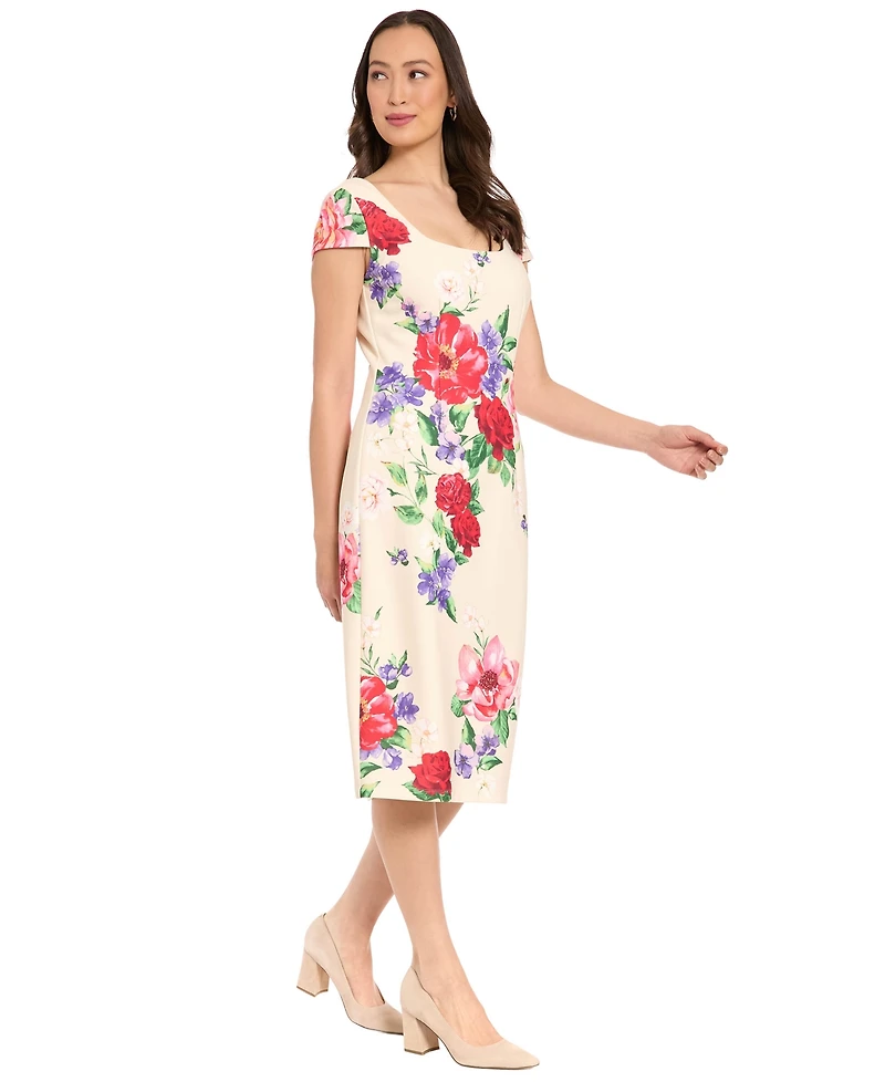 London Times Petite Printed Tank Midi Dress