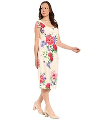 London Times Petite Printed Tank Midi Dress