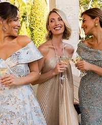 Xscape Women's One-Shoulder Soutache Lace Gown