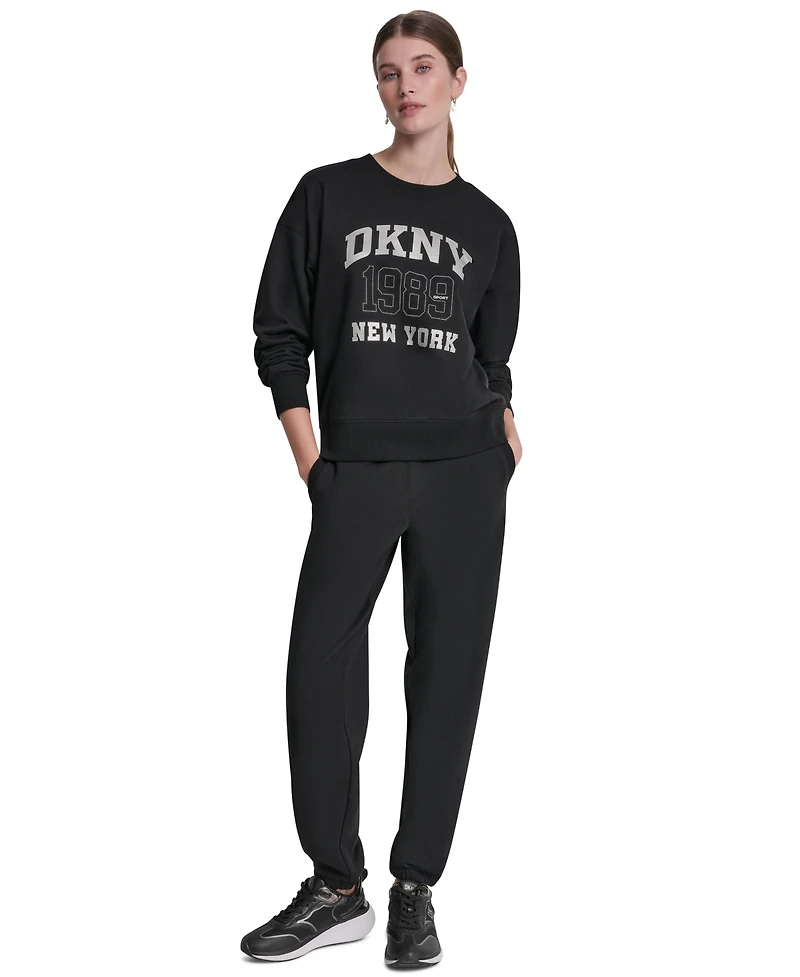 Dkny Sport Women's Crew Neck Pull-On Sweatshirt