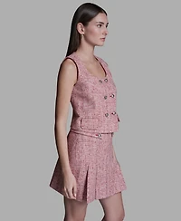 Bcbg Women's Square Neck Double Breasted Vest