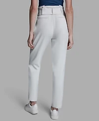 Bcbg Women's High-Rise Tie Detail Straigh-Leg Pants