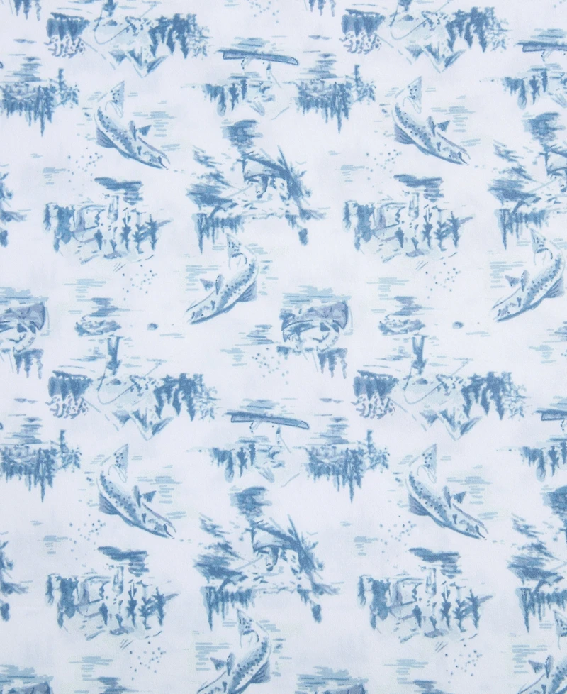 Eddie Bauer Fish Town Toile Temperature Regulating Microfiber -Pc. Sheet Set