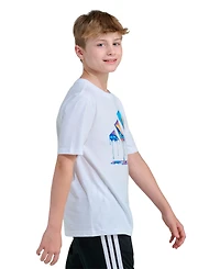 adidas Boys' 8-20 Short-Sleeve Chrome Dip Logo T-Shirt