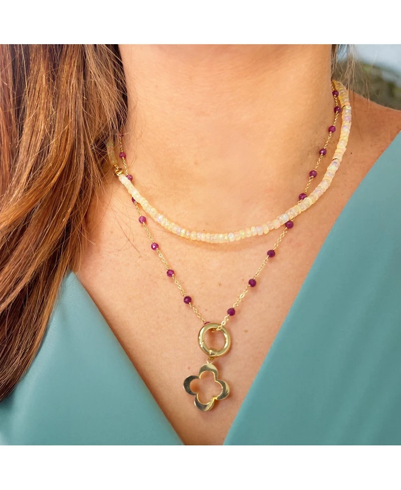 The Lovery Ethiopian Opal Bead Necklace