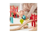 Tiny Land Wooden Train Set for Children 39 Pcs