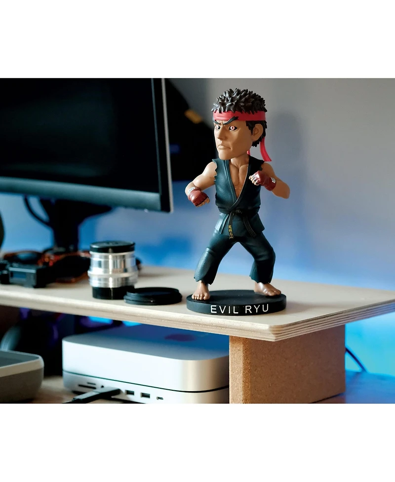 Street Fighter Evil Ryu 8-Inch Resin Bobblehead Figure Exclusive | Action Figure Statue, Desk Toy Accessories, Home Office Decor | Capcom Video Game G