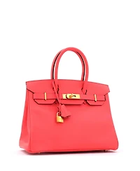 Pre-Owned HERMES Birkin 30 Handbag Red Epsom with Gold Hardware