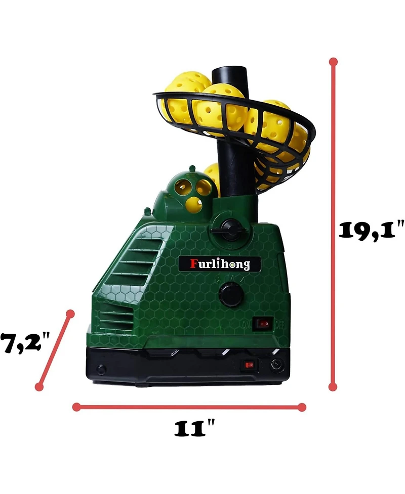 Furlihong Complete Pickleball Starter Kit with Automatic Launch Machine Ball Recycling Net Paddle
