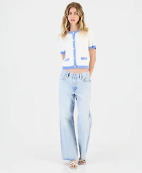 French Connection Bennet Rib Knit Short-Sleeve Sweater