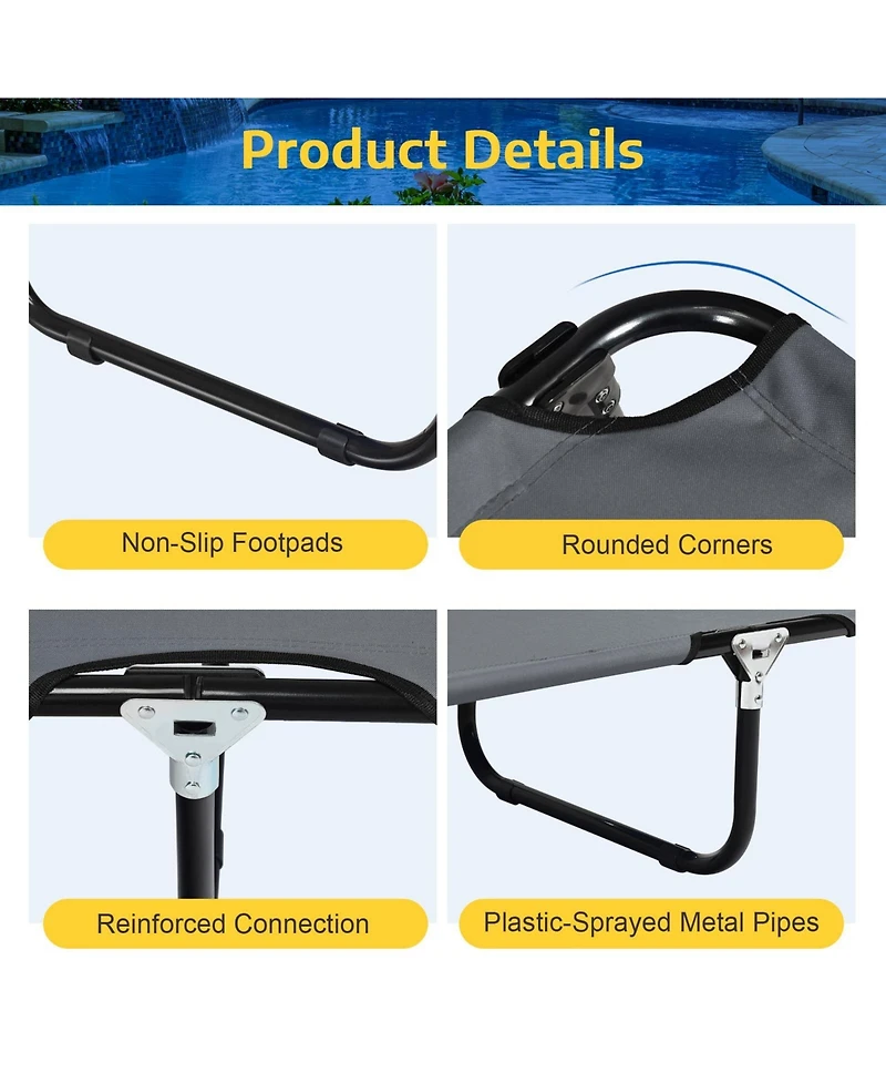 Mecale Outdoor Folding Camping Bed Cot for Sleeping, Hiking, Travel, Portable