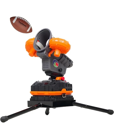 Furlihong Automatic Football Machine for Kids & Teens with Adjustable Angles, Left Right Oscillation, 2 Training Footballs & Carry Bag