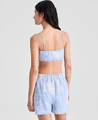 And Now This Women's Eyelet-Embroidered Bralette Top, Macy's Exclusive
