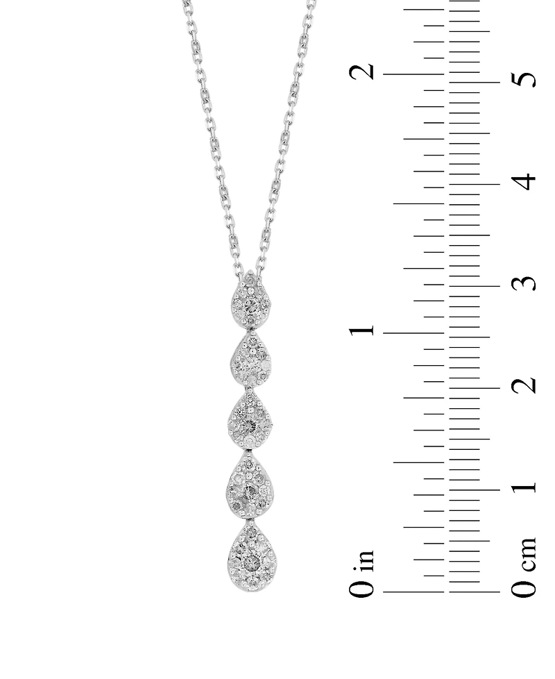 Macy's Diamond Pendant Necklace (1/2 ct. t.w.) in 10k White Gold