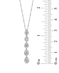 Macy's Diamond Pendant Necklace (1/2 ct. t.w.) in 10k White Gold