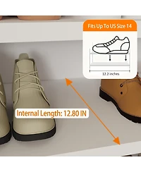 Rainsken 2-Doors Shoes Cabinet, 7-Tier Hidden Shoe Rack, Modern Narrow Shoe Storage Cabinet with Adjustable Shelves for Entryway, Hallway, Closet