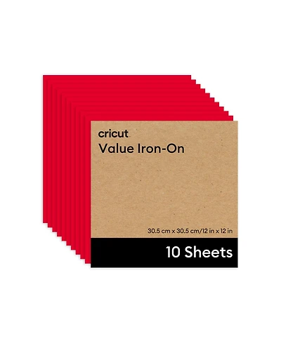 Cricut Value Iron-on Heat Transfer Vinyl Sheets - 12 x in, 10 ct