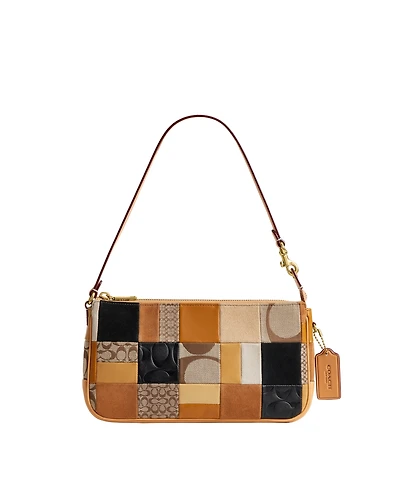 Coach Plaza Small Patchwork Signature Jacquard Shoulder Bag 25