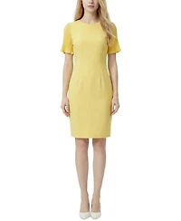 Ny Collection Petite Pleated Short-Sleeve Dress