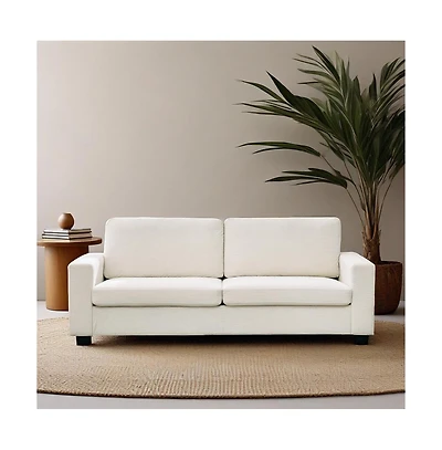 gaomon Comfy Corduroy Couches, Modern Upholstered Sofa with Wide Armrests, Cloud Couch with Deep Seat Sofa, Sturdy Structure