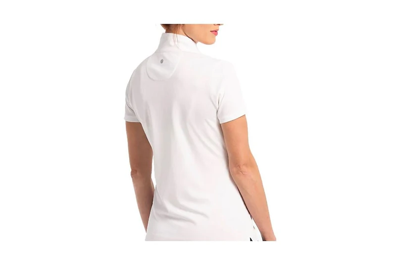 Ep Ny Women's Convertible Zip Mock Short Sleeve Golf Polo