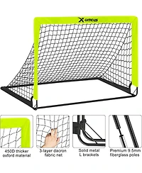 X Umeus 4'x3' Kids Pop Up Soccer Goal Set – Includes Ball, Agility Ladder & Cones for Backyard Training