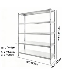 Yigii Stainless Steel Shelving Unit