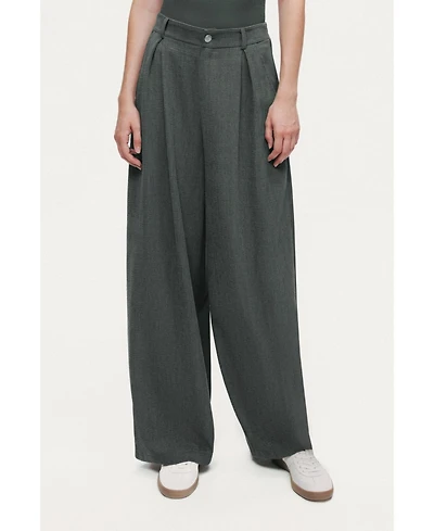 Nocturne Women's Textured Wide-Leg Pants