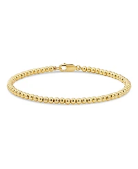 Devata 3mm Beaded Ball Chain Bracelet Gold Plated Sterling Silver