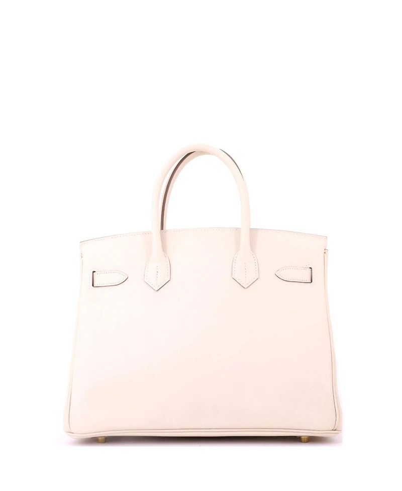 Pre-Owned HERMES Birkin 30 Handbag Light Epsom with Gold Hardware