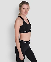Dkny Sport Women's Balance Compression Logo Sports Bra