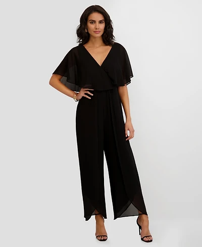 kensie Women's Flutter-Sleeve Jumpsuit