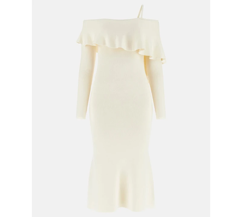 Guess Women's Long-Sleeve Off-The-Shoulder Ambrosia Rib Dress