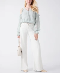 Guess Women's Emilia Long-Sleeve Cold Shoulder Top