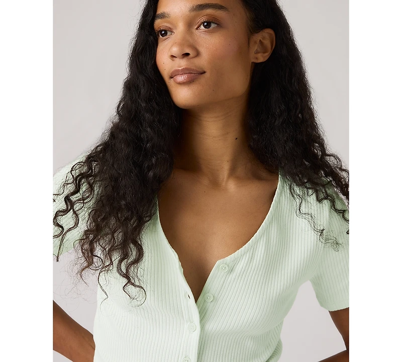 Levi's Women's Muse Short-Sleeve Button-Front Top