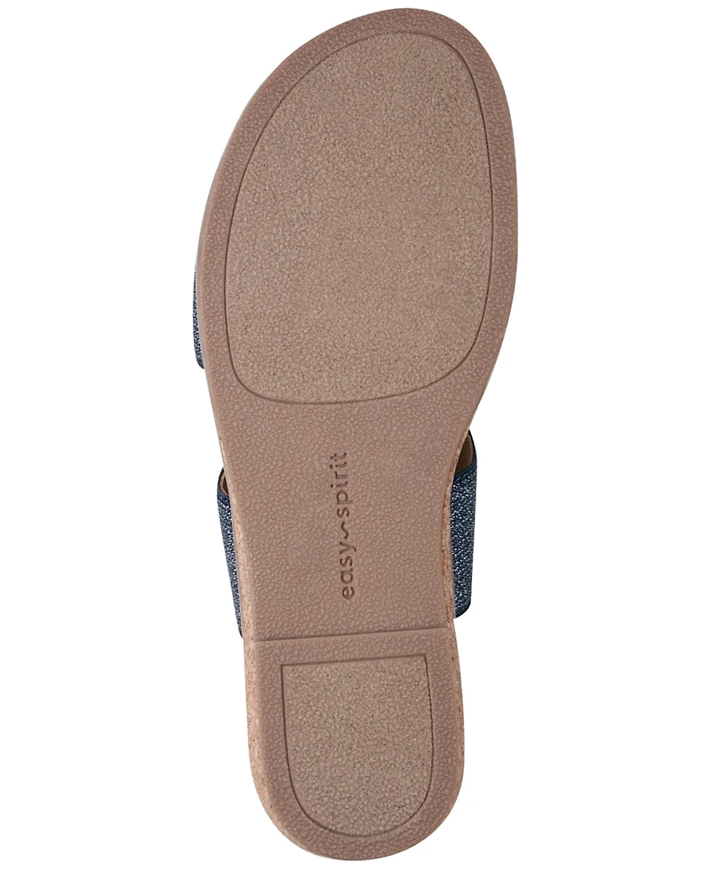 Easy Spirit Women's Lana Double Band Flat Slingback Sandals
