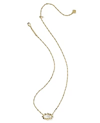Kendra Scott Imitation Pearl and 14k Gold Over Brass Elisa Scallop Frame Short Pendant Necklace