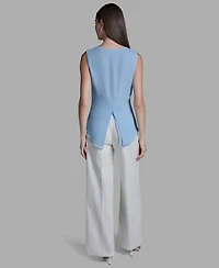 Bcbg Women's V-Neck Lace Detail Pull-On Top