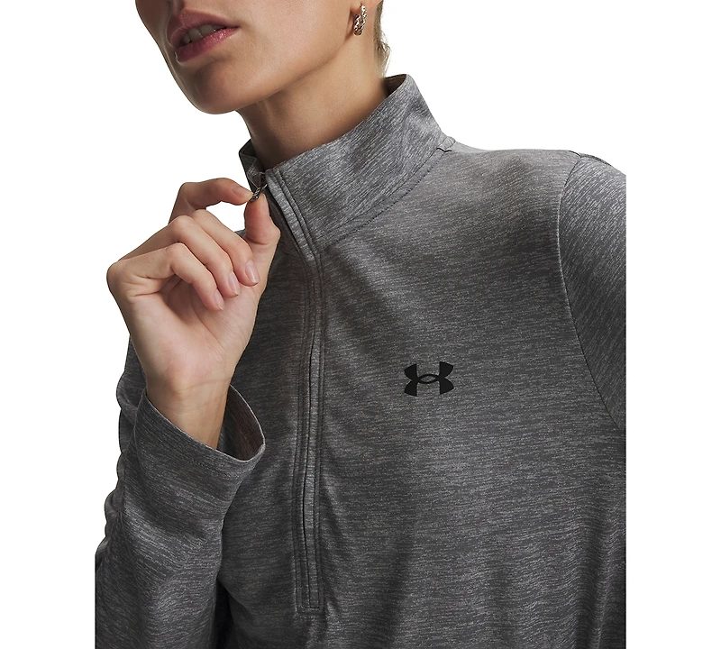 Under Armour Women's Twist Tech Quarter-Zip Logo Top
