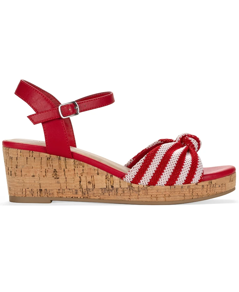 Style & Co Women's Valleyy Knotted Front Wedge Sandals, Macy's Exclusive