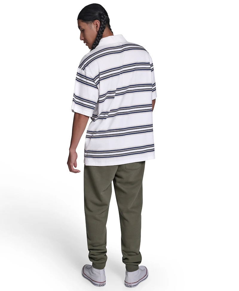 Converse Men's Striped Short-Sleeve Polo Shirt