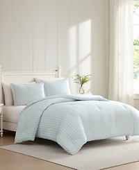 Laura Ashley Dilly Dally Stripe 3-Pc. Comforter Set