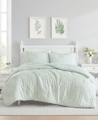 Laura Ashley Quartet Washed Microfiber 7-Pc. Comforter Set