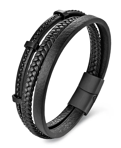 Rhona Sutton Men's Ardent Leather & Stainless Steel Bracelet