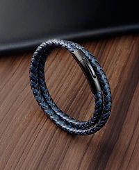 Rhona Sutton Men's Lexor Leather & Stainless Steel Bracelet