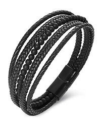 Rhona Sutton Men's Calibre Leather & Stainless Steel Bracelet