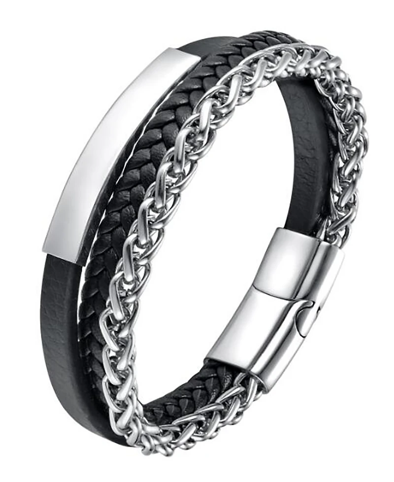 Rhona Sutton Men's Lexor Leather & Stainless Steel Bracelet