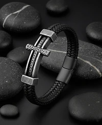 Rhona Sutton Men's Crucible Leather & Stainless Steel Bracelet