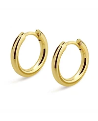 Rhona Sutton Men's Classic Hoop Earrings in 14k Gold Plated