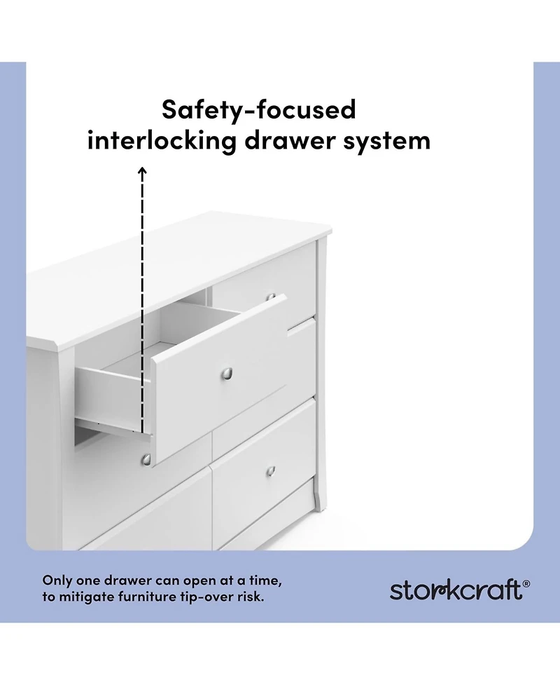 Storkcraft Crescent 6 Drawer Double Dresser